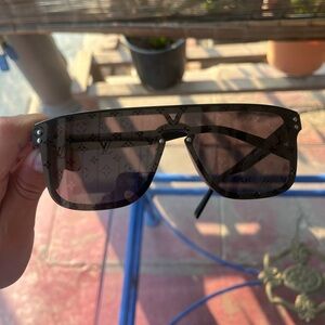 Louis Vuitton Black Monogram Shield Sunglasses